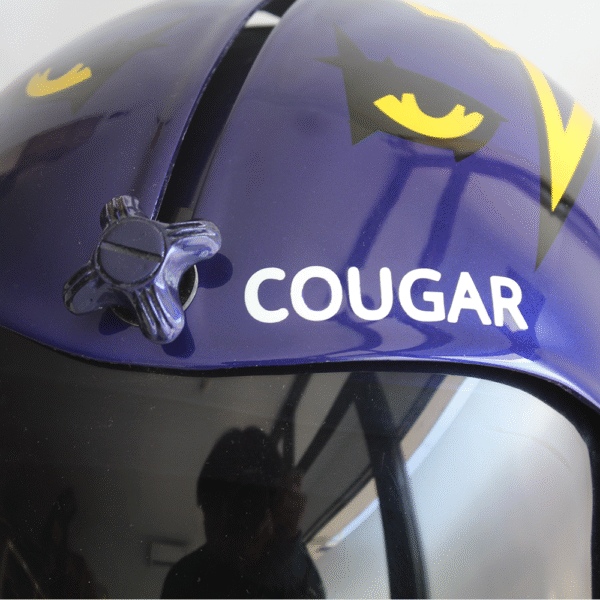 hgu 33 top gun cougar flight helmet movie prop of usn united states navy pilot aviator